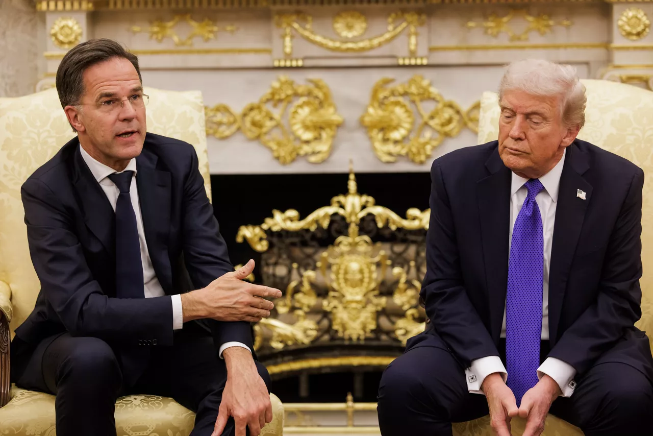 NATO Secretary General Mark Rutte meets with US President Donald Trump