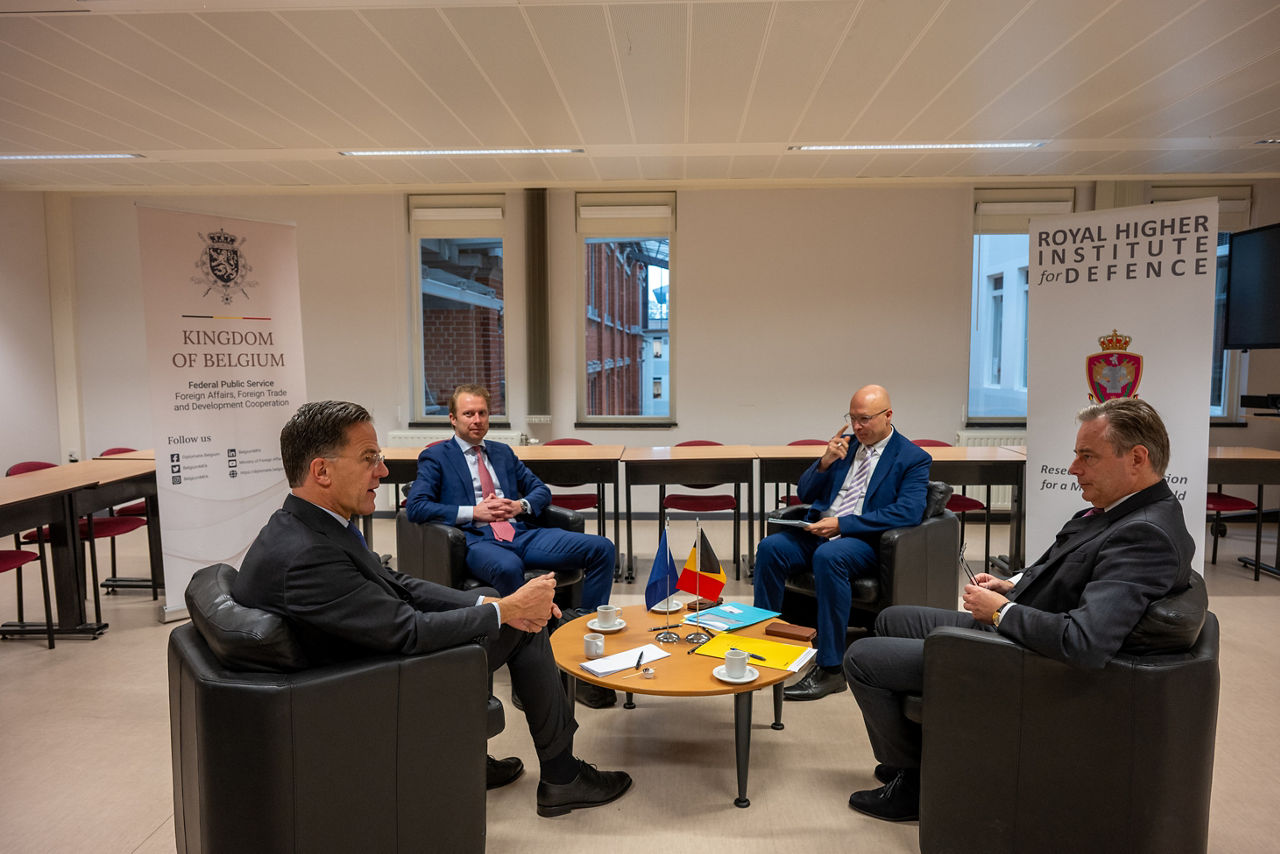 NATO Secretary General Mark Rutte meets with the Bart De Wever, Prime Minister of Belgium