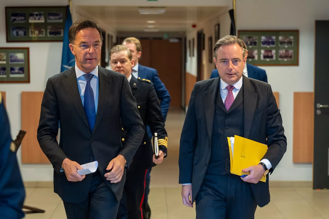 NATO Secretary General Mark Rutte with the Bart De Wever, Prime Minister of Belgium