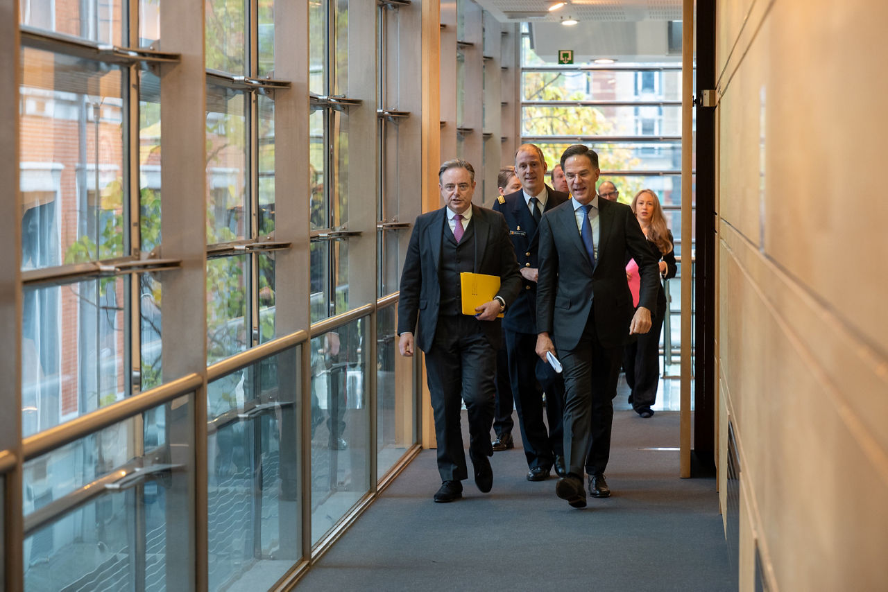 NATO Secretary General Mark Rutte with the Bart De Wever, Prime Minister of Belgium
