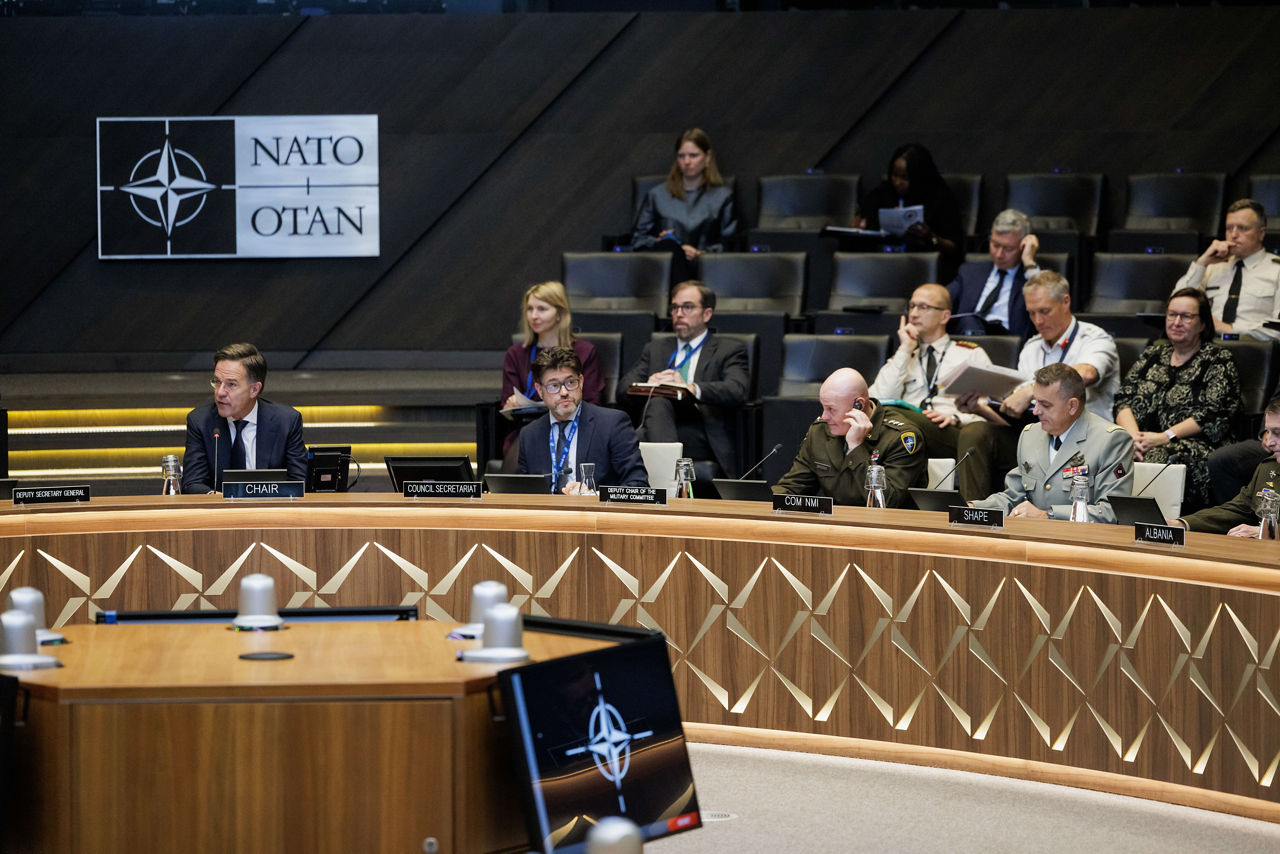 Major General Christophe Hintzy, Commander of NATO Mission Iraq at the North Atlantic Council (NAC)