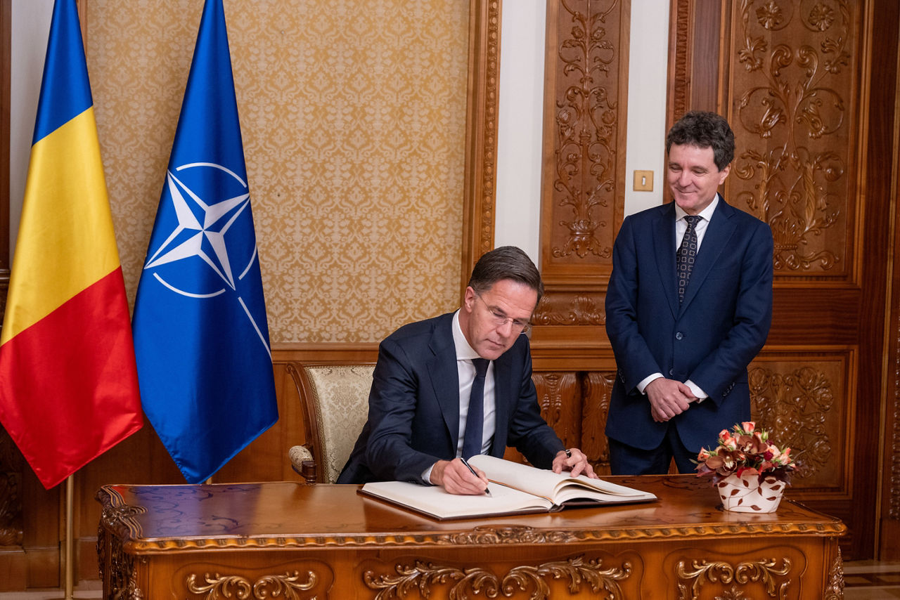 NATO Secretary General Mark Rutte meets with Nicușor Dan, President of Romania