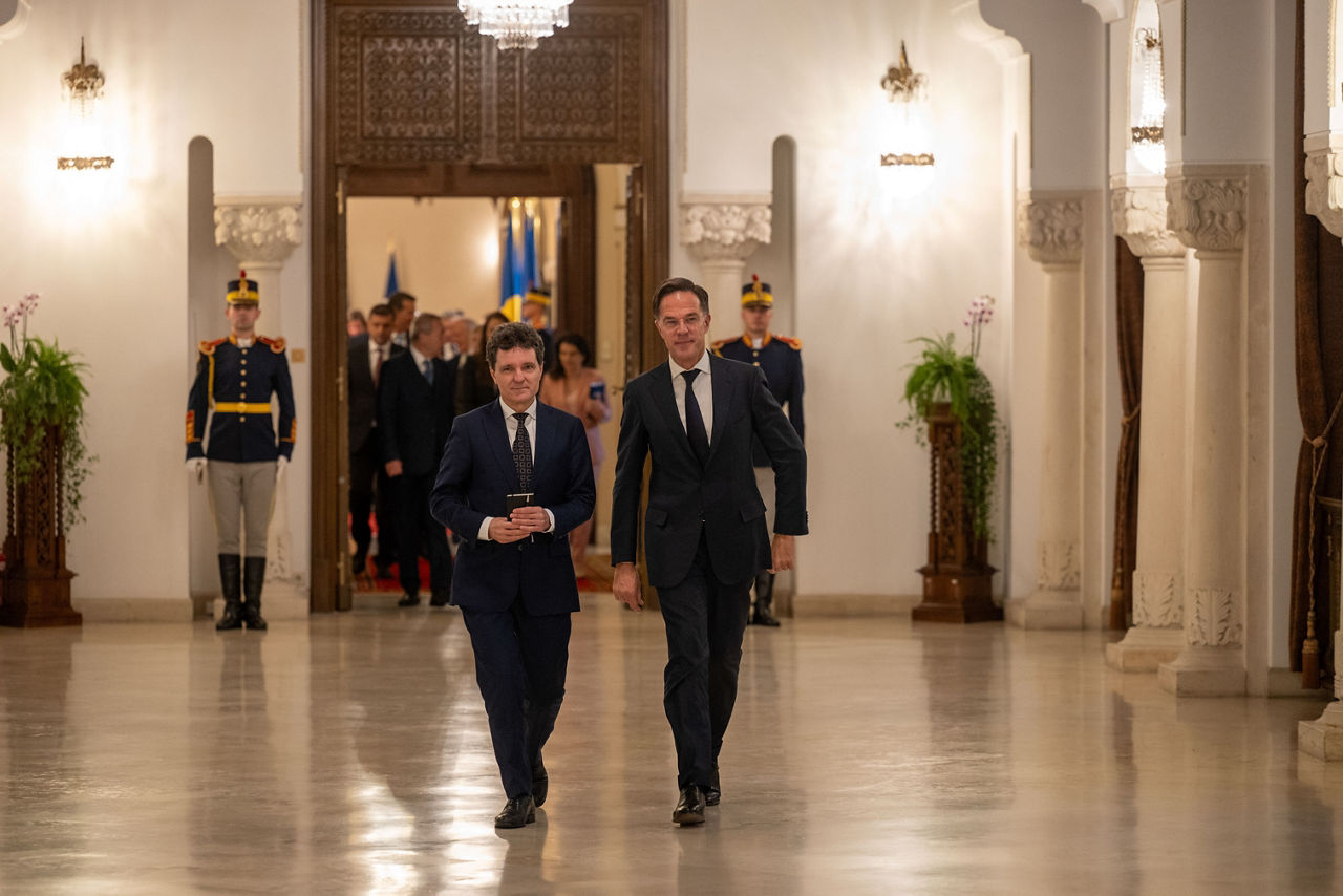 NATO Secretary General Mark Rutte meets with Nicușor Dan, President of Romania
