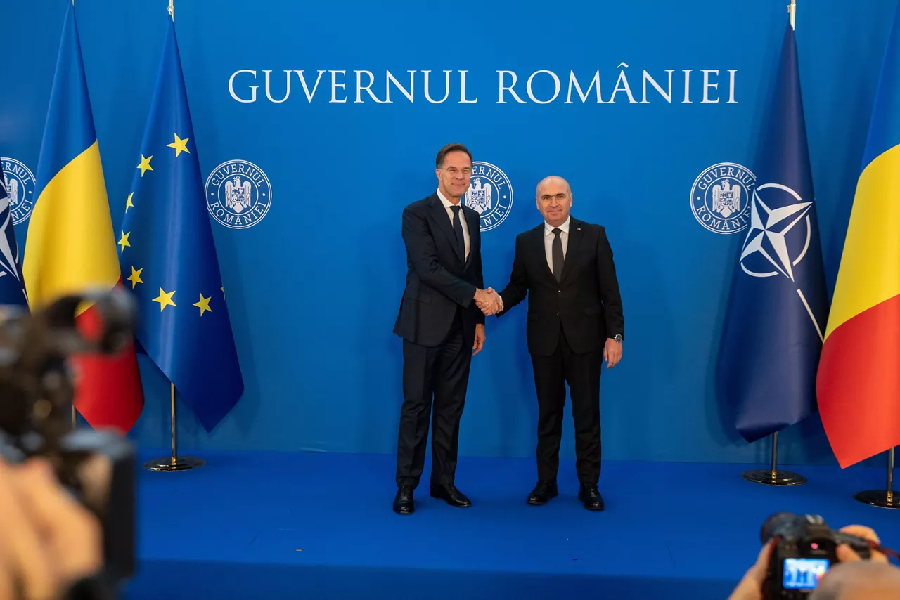 NATO Secretary General Mark Rutte meets with Ilie Bolojan, Prime Minister of Romania