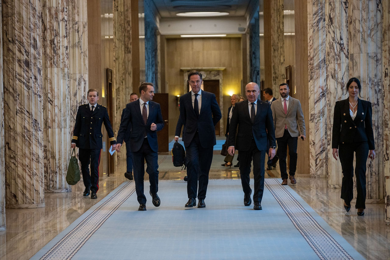 NATO Secretary General Mark Rutte meets with Ilie Bolojan, Prime Minister of Romania