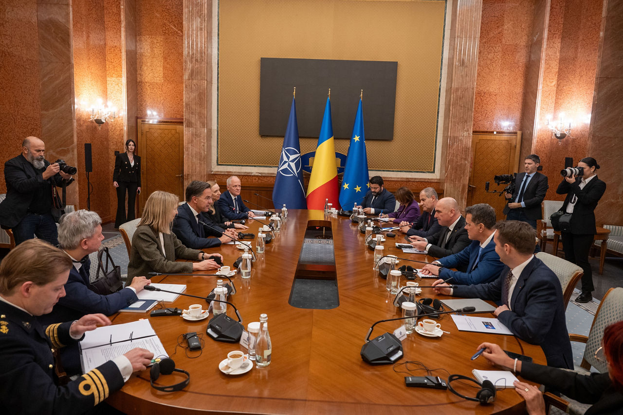 NATO Secretary General Mark Rutte meets with Ilie Bolojan, Prime Minister of Romania