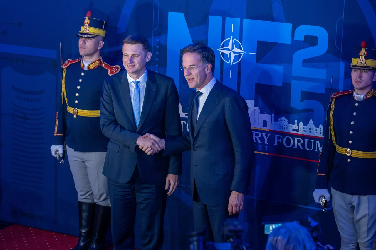 NATO Secretary General Mark Rutte meets with Mircea Abrudean, President of the Senate