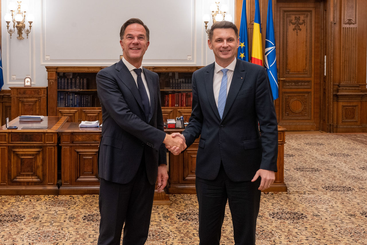 NATO Secretary General Mark Rutte meets with Mircea Abrudean, President of the Senate