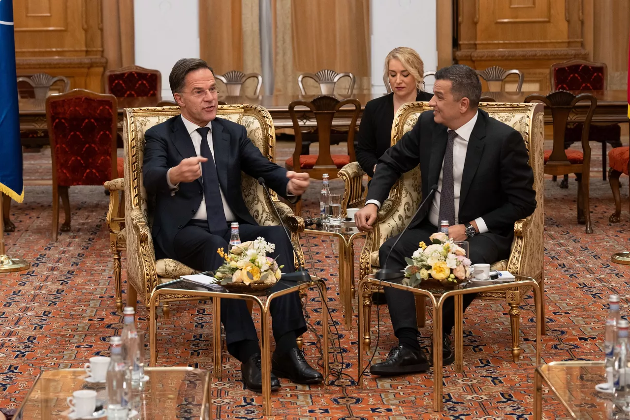 NATO Secretary General Mark Rutte meets with Sorin Grindeanu, President of the Chamber of Deputies