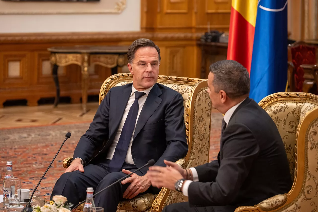 NATO Secretary General Mark Rutte meets with Sorin Grindeanu, President of the Chamber of Deputies