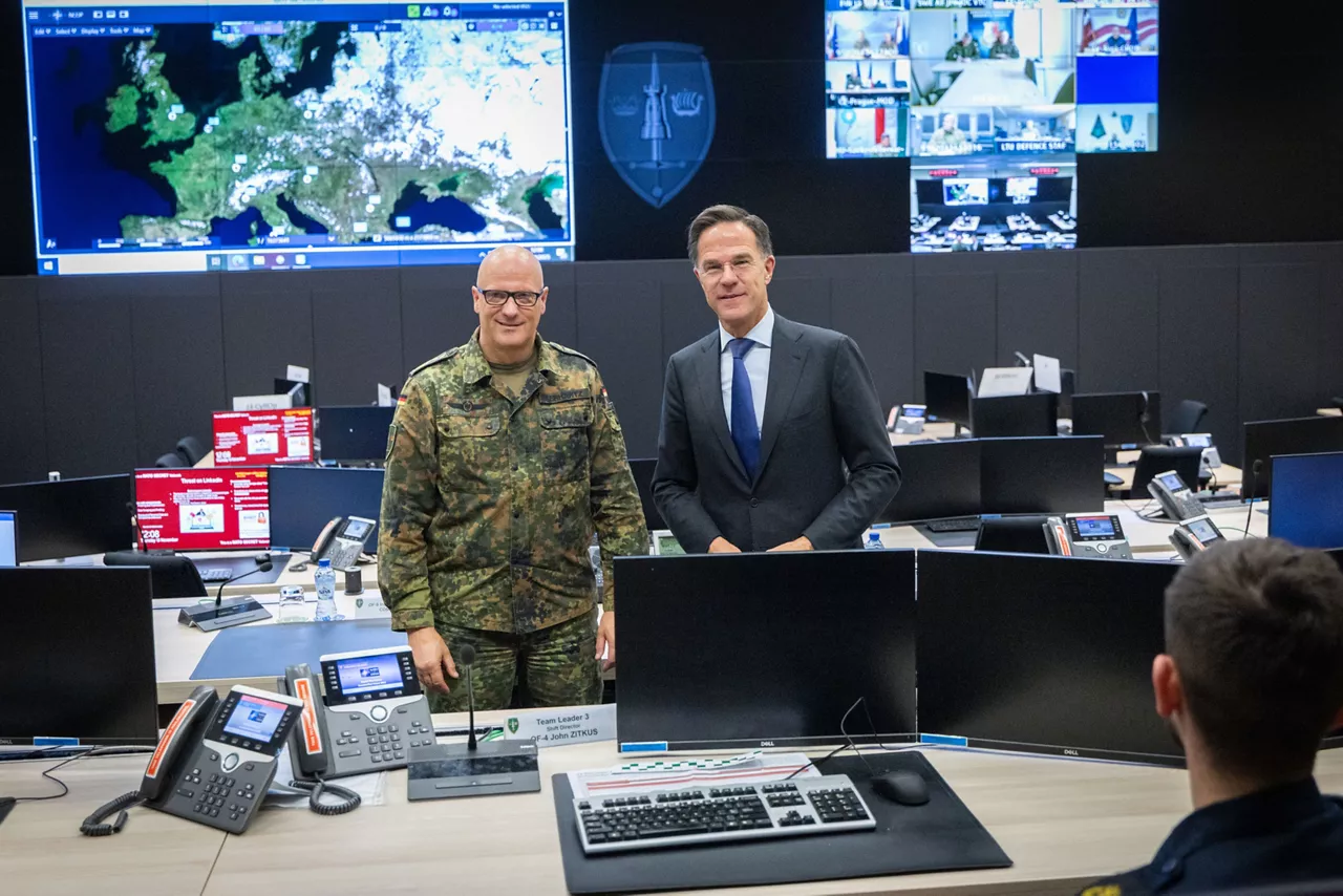 NATO Secretary General Mark Rutte and Commander General Ingo Gerhartz in the Allied Joint Force Command Brunssum 