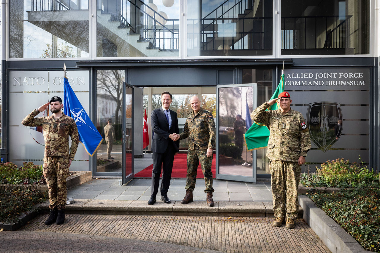 NATO Secretary General Mark Rutte and Commander General Ingo Gerhartz in the Allied Joint Force Command Brunssum 