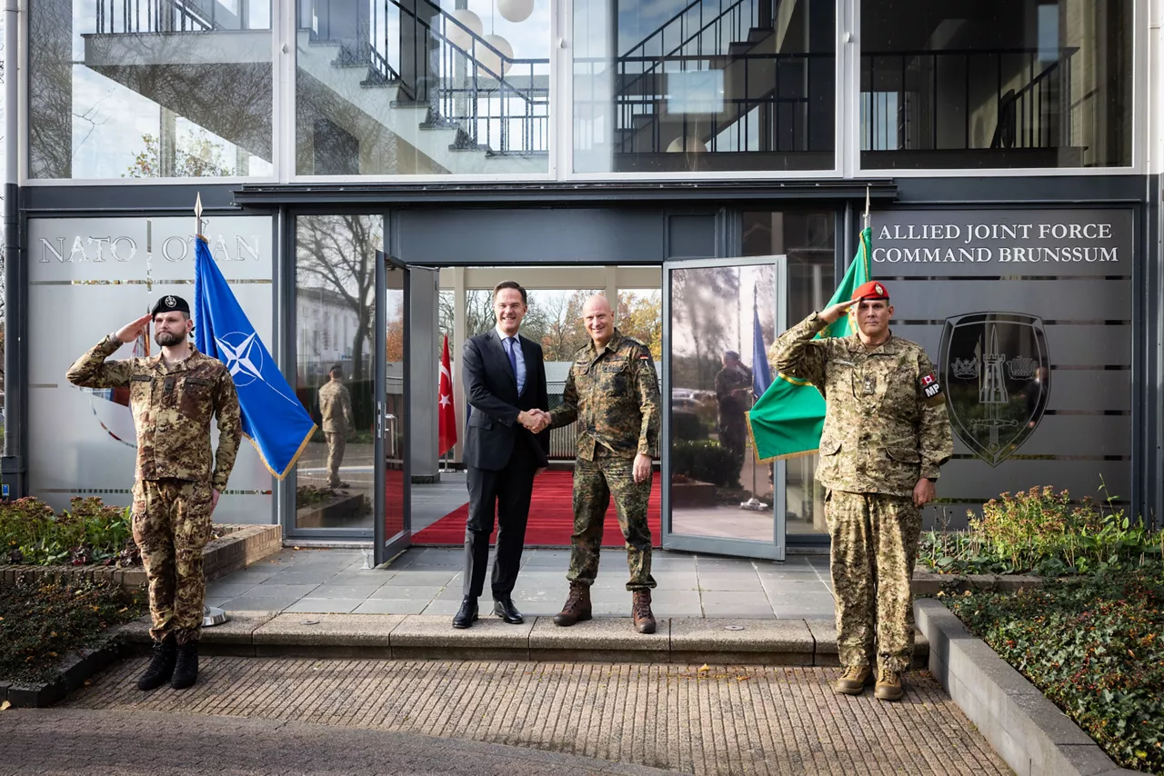 NATO Secretary General Mark Rutte and Commander General Ingo Gerhartz in the Allied Joint Force Command Brunssum 