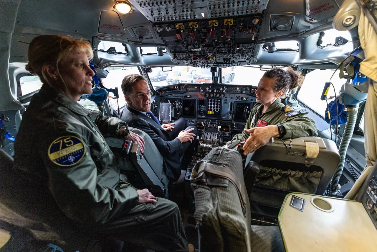 NATO Secretary General Mark Rutte visits the NATO Airborne Early Warning and Control Force Headquarters in Geilenkirchen.

