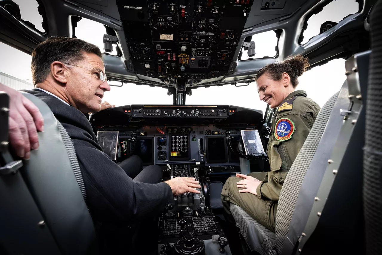 NATO Secretary General Mark Rutte visits the NATO Airborne Early Warning and Control Force Headquarters in Geilenkirchen.
