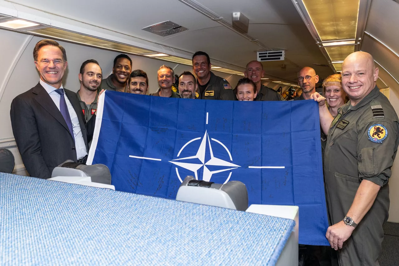 NATO Secretary General Mark Rutte visits the NATO Airborne Early Warning and Control Force Headquarters in Geilenkirchen.
