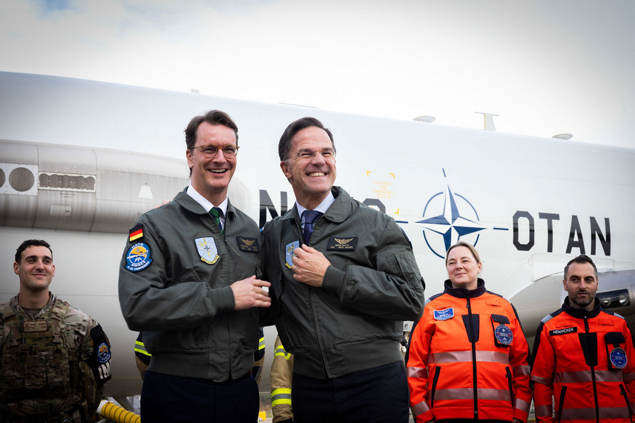 NATO Secretary General Mark Rutte with  Hendrik Wüst, Minister-President of State of North Rhine-Westphalia