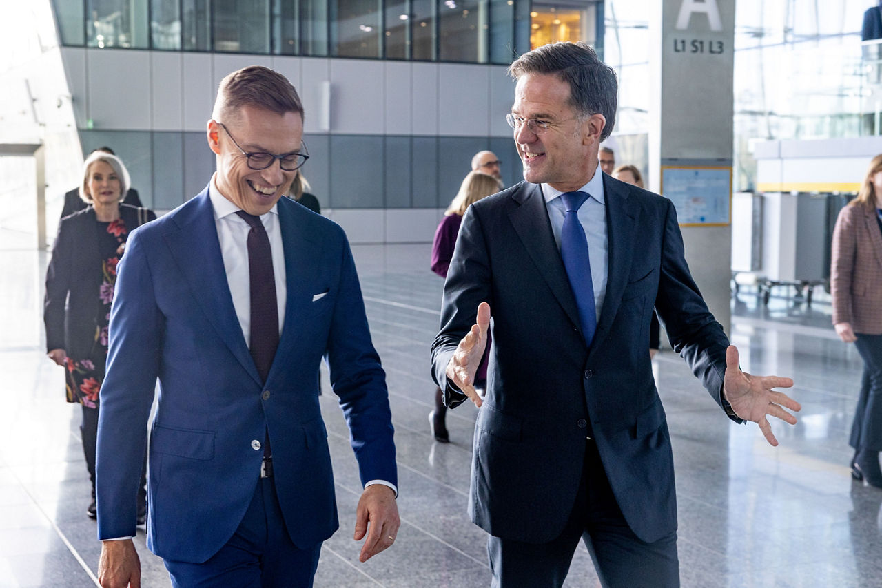 NATO Secretary General Mark Rutte meets with Alexander Stubb, President of Finland