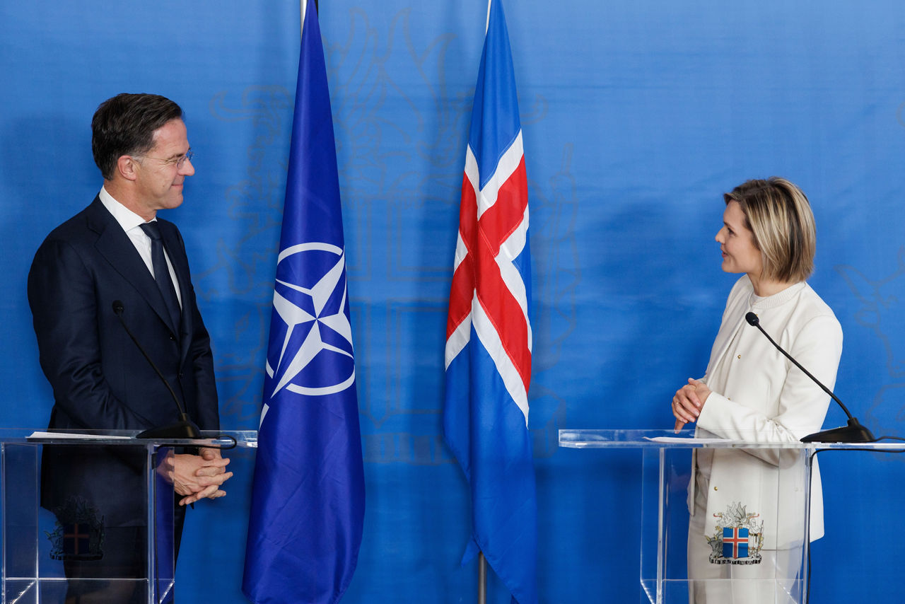Joint press point by the NATO Secretary General Mark Rutte with Kristrún Frostadóttir, Prime Minister of Iceland

