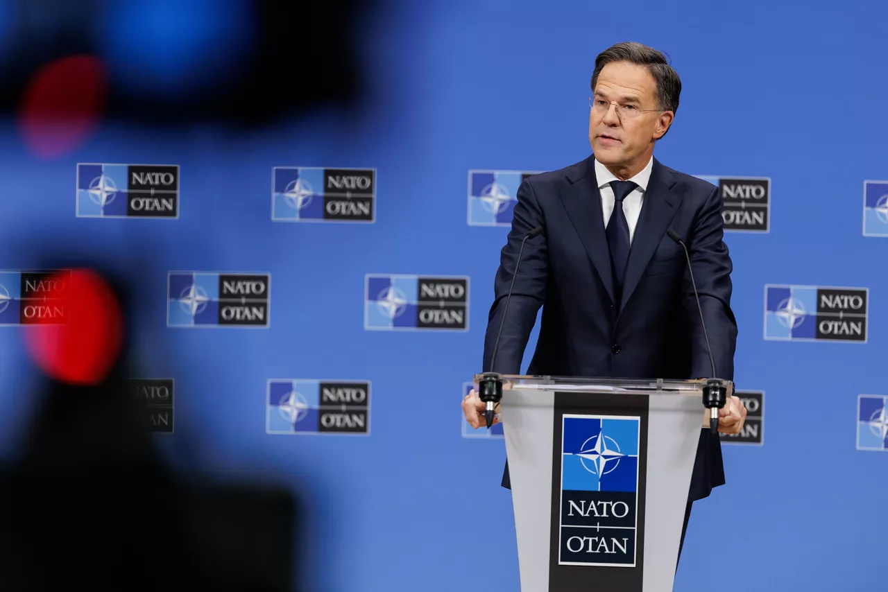 NATO Secretary General Mark Rutte press conference ahead of the meeting of NATO Ministers of Foreign Affairs