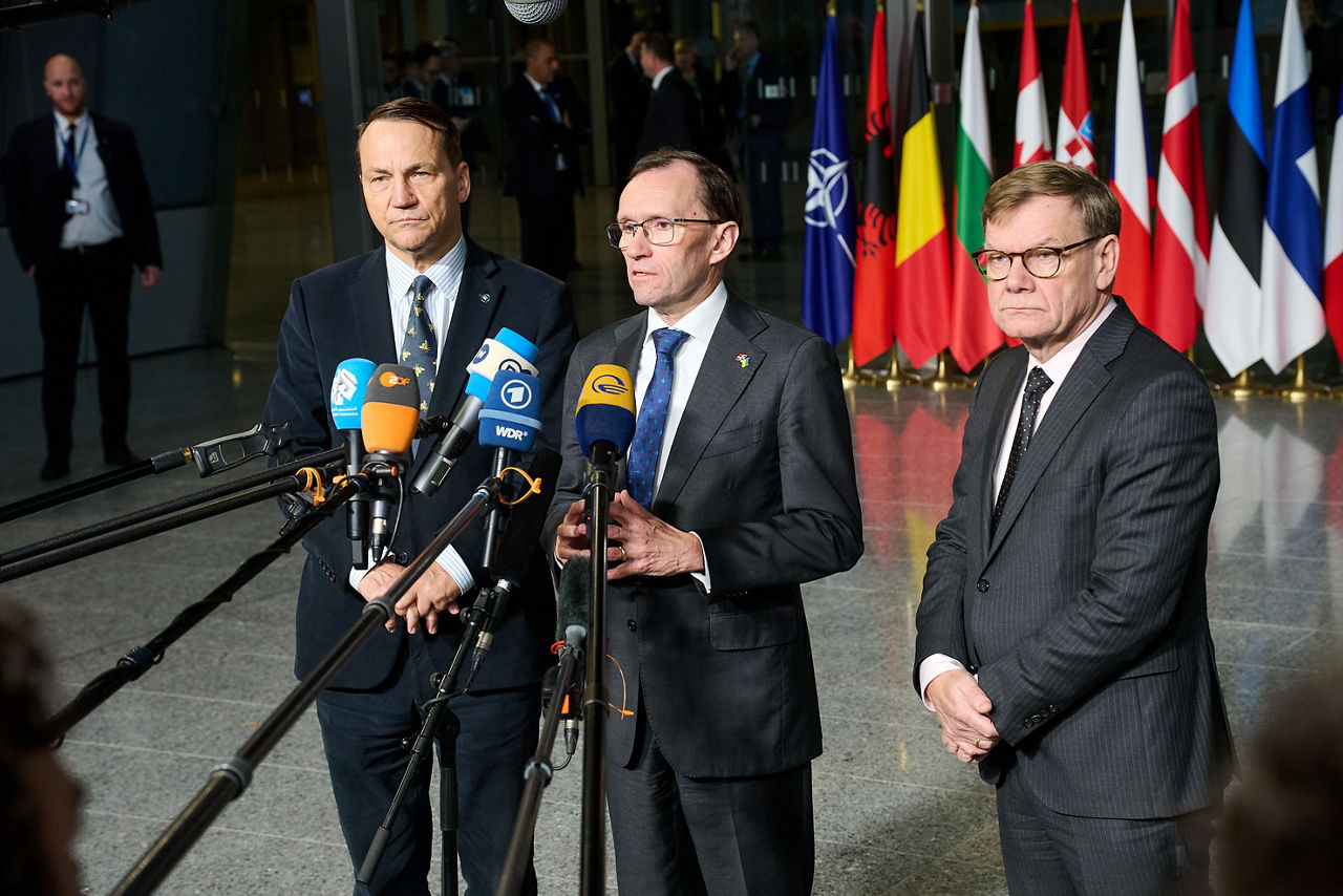 Radosław Sikorski (Minister of Foreign Affairs, Poland), Espen Barth Eide (Minister of Foreign Affairs, Norway) and Johann Wadephul (Minister of Foreign Affairs, Germany)

