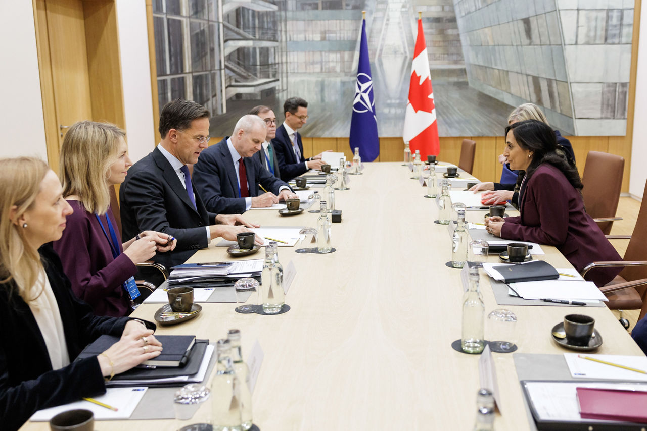 NATO Secretary General Mark Rutte meets with Anita Anand, Minister of Foreign Affairs of Canada