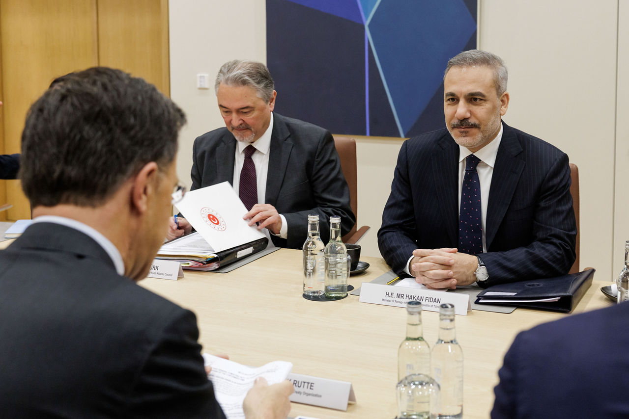 NATO Secretary General Mark Rutte meets with Hakan Fidan, Minister of Foreign Affairs of Türkiye