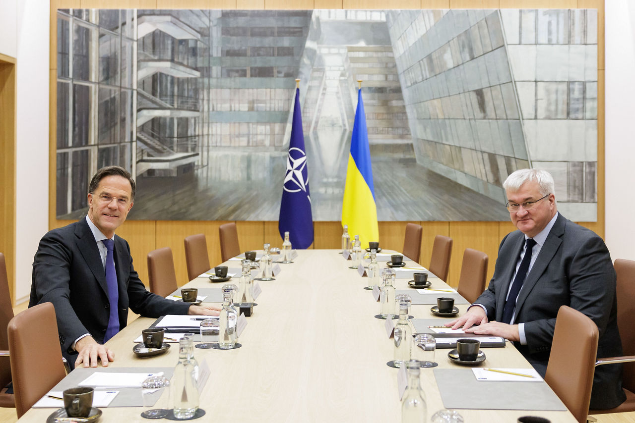 NATO Secretary General Mark Rutte meets with Andrii Sybiha, Minister of Foreign Affairs of Ukraine