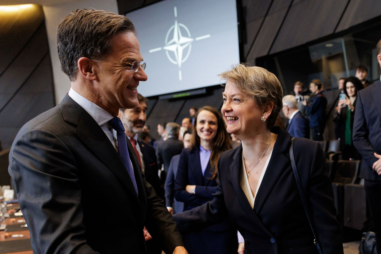 NATO Secretary General Mark Rutte and Yvette Cooper (UK Foreign Secretary)
