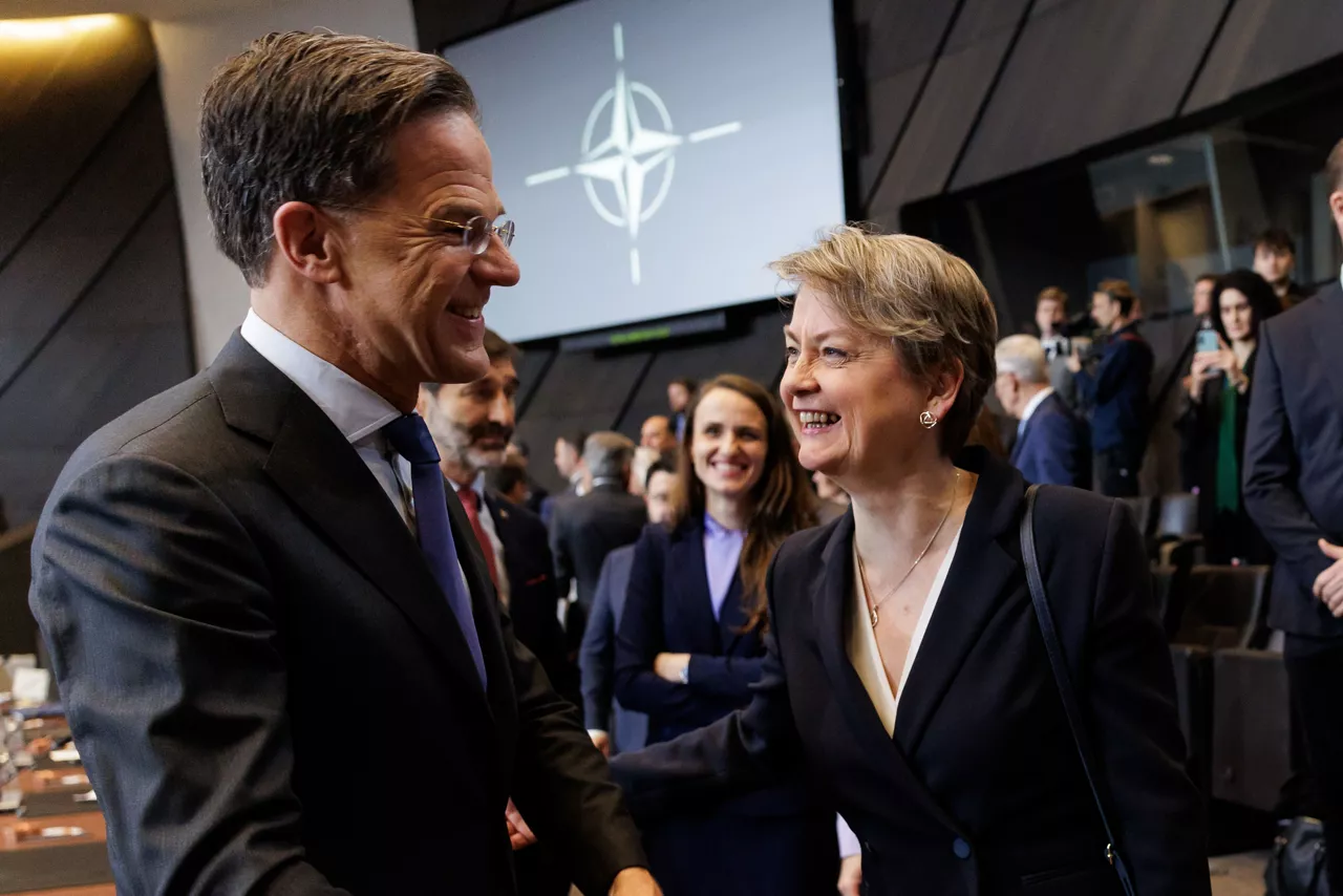 NATO Secretary General Mark Rutte and Yvette Cooper (UK Foreign Secretary)