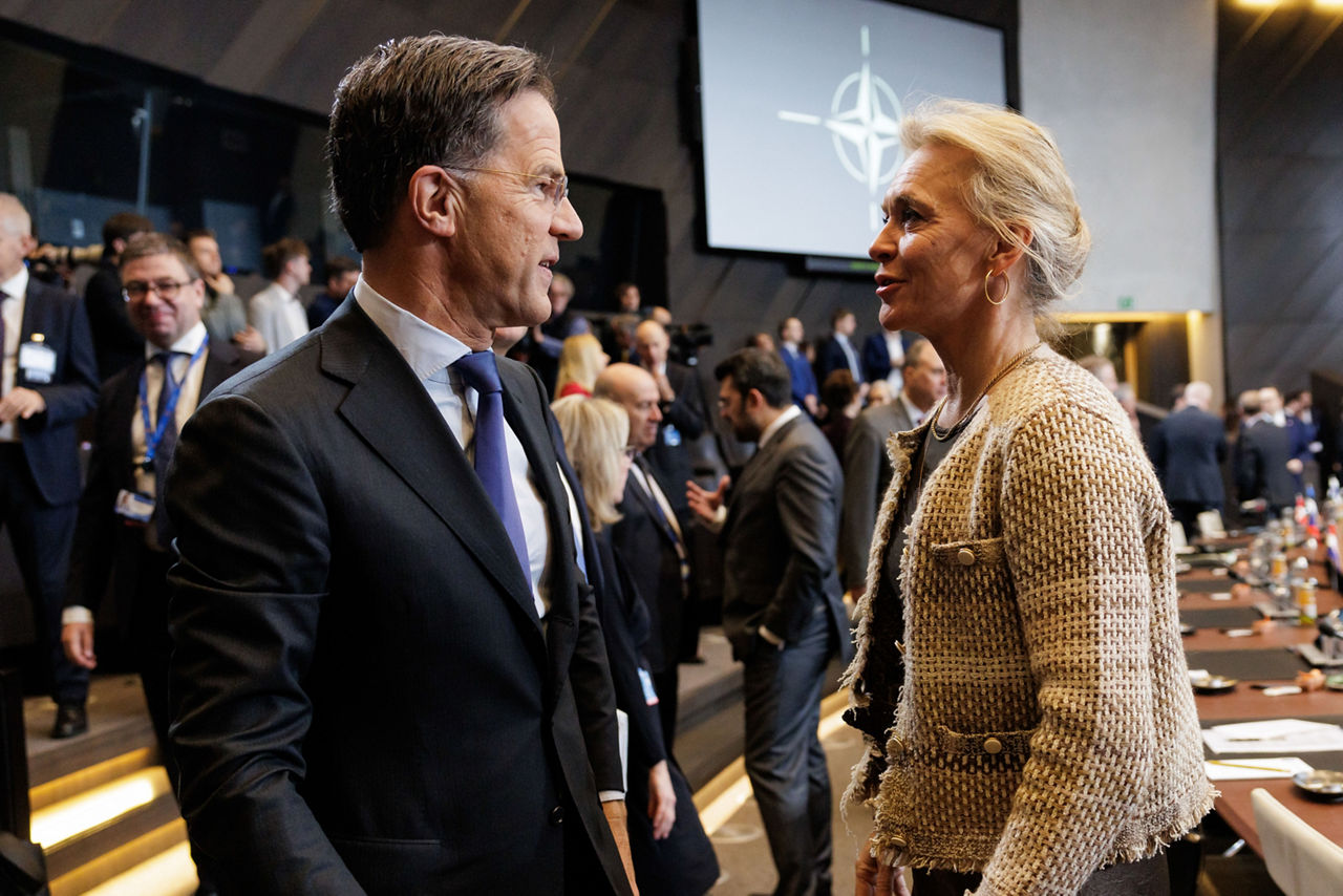 NATO Secretary General Mark Rutte and Þorgerður Katrín Gunnarsdóttir (Minister of Foreign Affairs, Iceland)