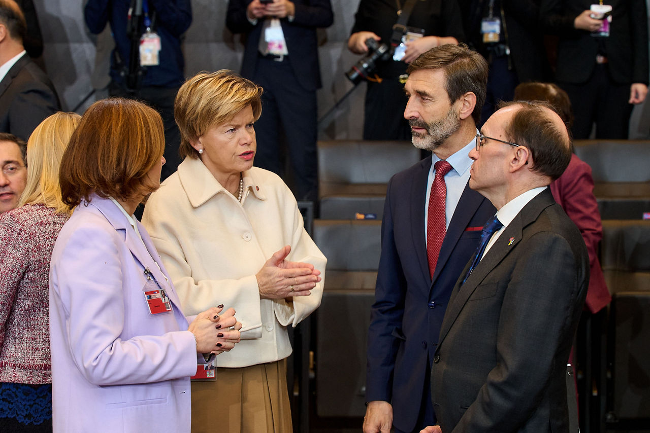 [from left to right] Tanja Fajon (Minister of Foreign Affairs, Slovenia), Baiba Braže (Minister of Foreign Affairs, Latvia), Juraj Blanár (Minister of Foreign Affairs, Slovak Republic) and Espen Barth Eide (Minister of Foreign Affairs, Norway)