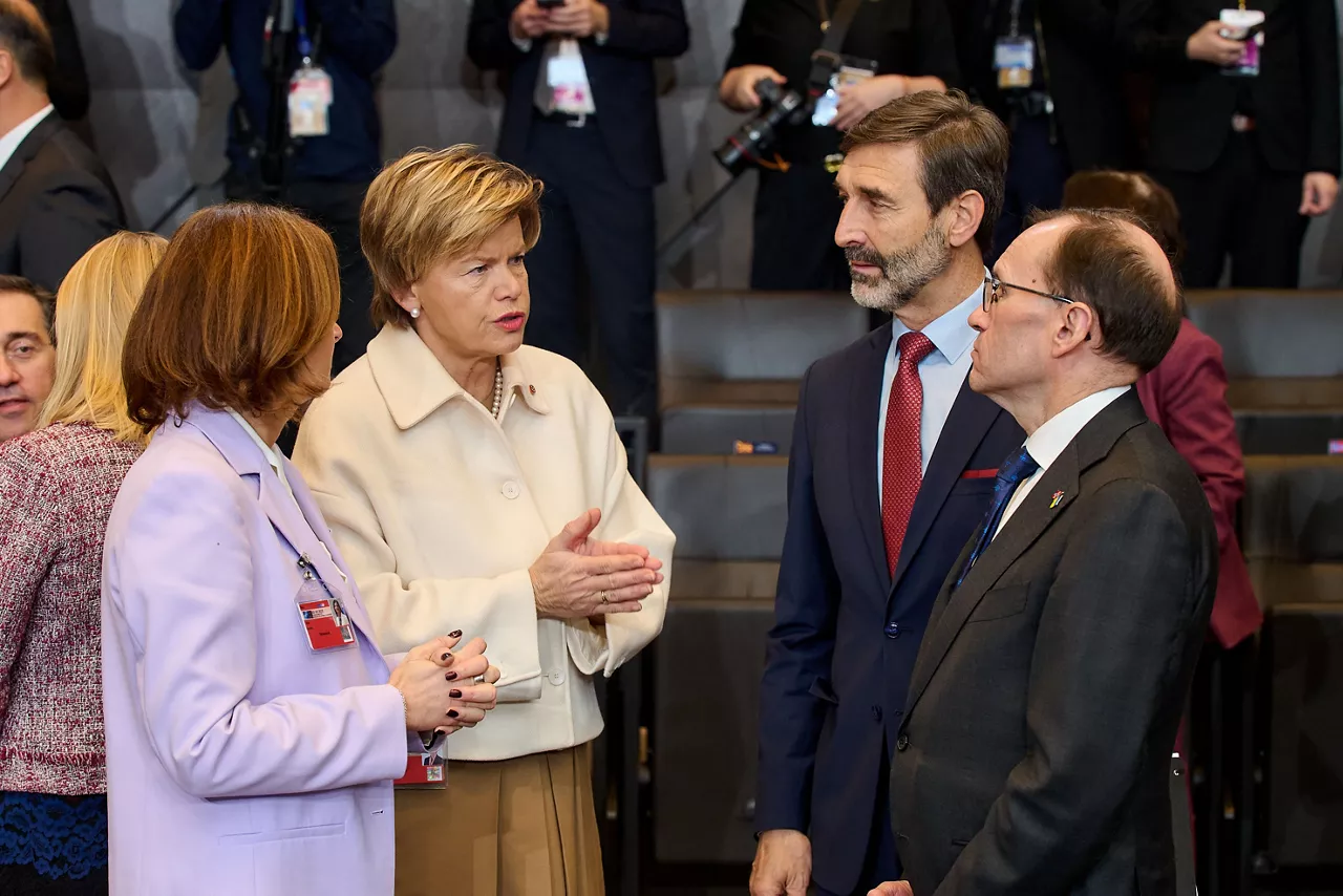[from left to right] Tanja Fajon (Minister of Foreign Affairs, Slovenia), Baiba Braže (Minister of Foreign Affairs, Latvia), Juraj Blanár (Minister of Foreign Affairs, Slovak Republic) and Espen Barth Eide (Minister of Foreign Affairs, Norway)