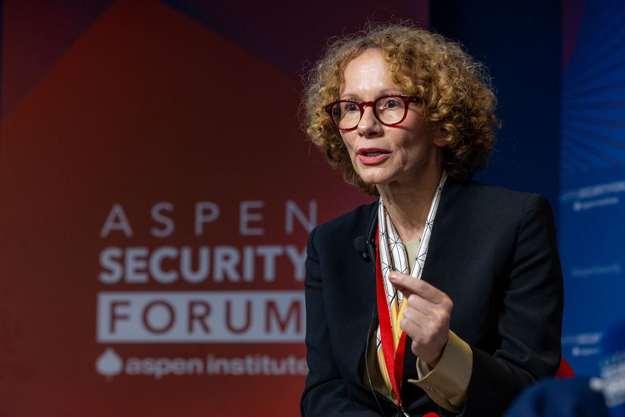 NATO Deputy Secretary General Radmila Shekerinska participates in a moderated discussion at the Aspen Security Forum