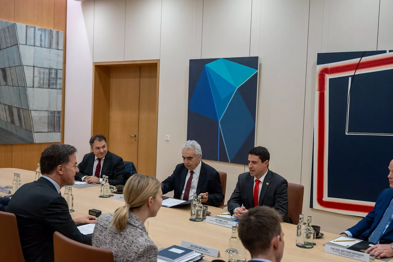 NATO Secretary General Mark Rutte meets with Dr Fatih Birol, Executive Director of the International Energy Agency and Tommy Joyce, Acting Assistant Secretary for International Affairs, US Department of Energy at NATO Headquarters in Brussels, Belgium