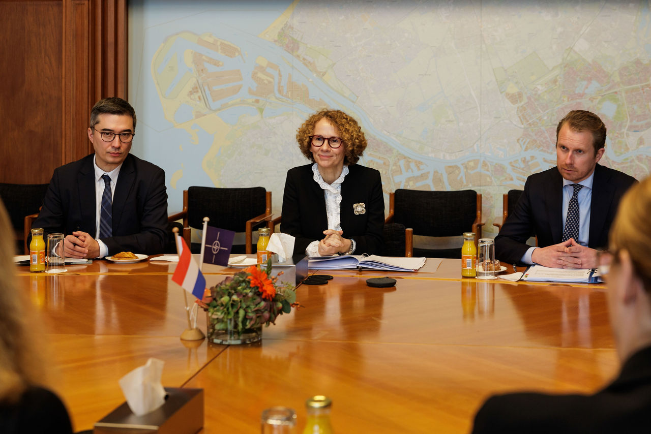NATO Deputy Secretary General Radmila Shekerinska meets with Carola Schouten, Mayor of Rotterdam