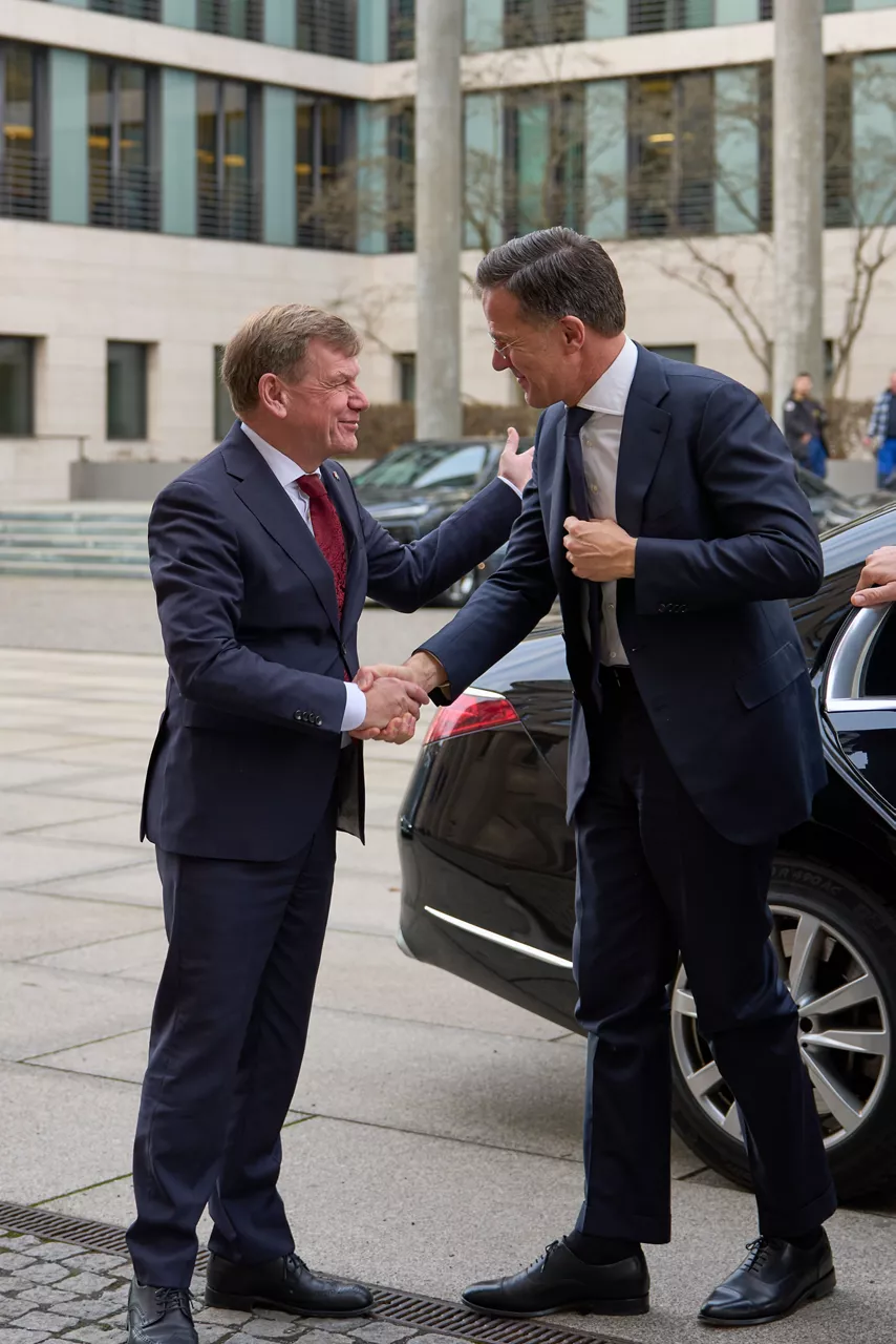NATO Secretary General Mark Rutte meets with Johann Wadephul, Federal Minister for Foreign Affairs of Germany