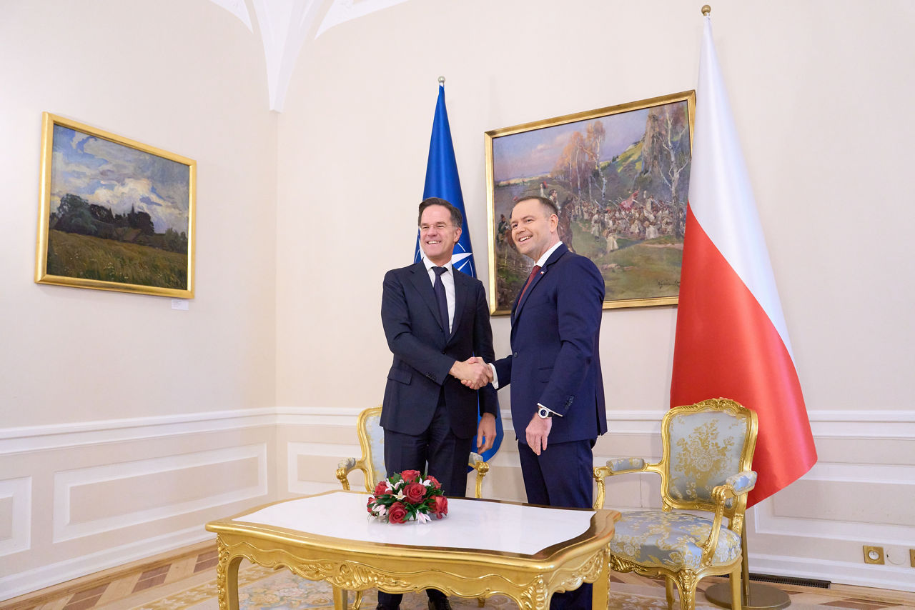 NATO Secretary General Mark Rutte meets with Karol Nawrocki, President of Poland