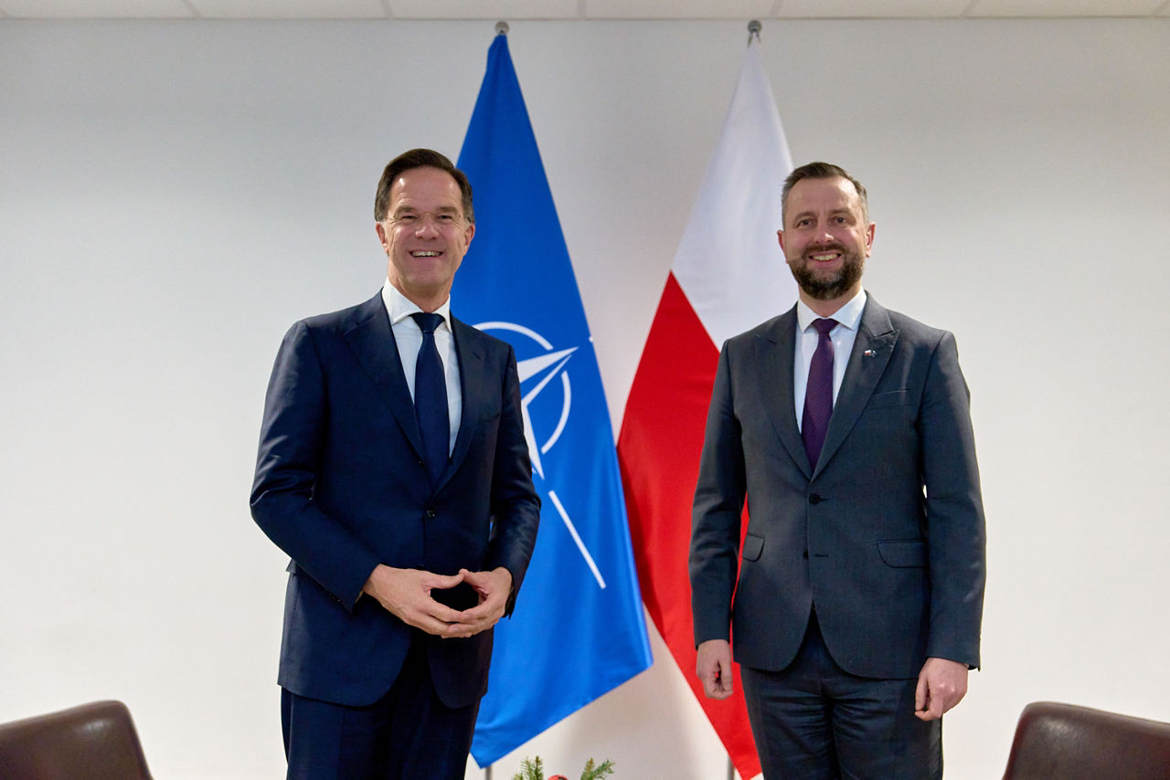 NATO Secretary General Mark Rutte meets with Władysław Kosiniak-Kamysz, Deputy Prime Minister and Minister of Defence of Poland