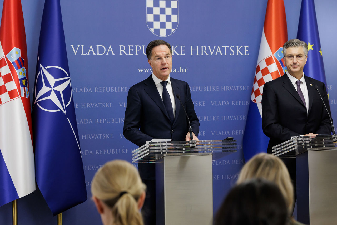 Joint press conference by the NATO Secretary General Mark Rutte and Andrej Plenković, Prime Minister of Croatia