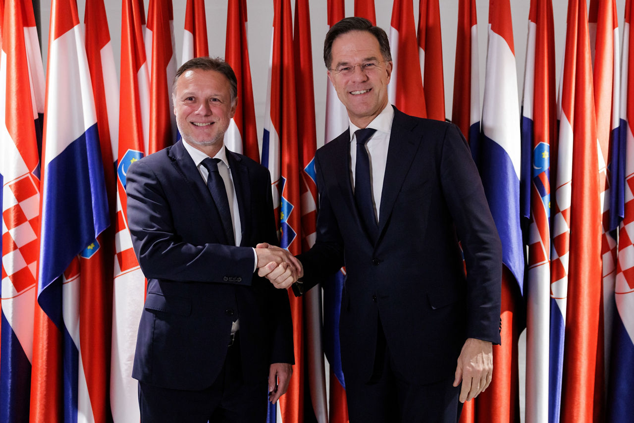 NATO Secretary General Mark Rutte meets with Gordan Jandroković, Speaker of Parliament of Croatia