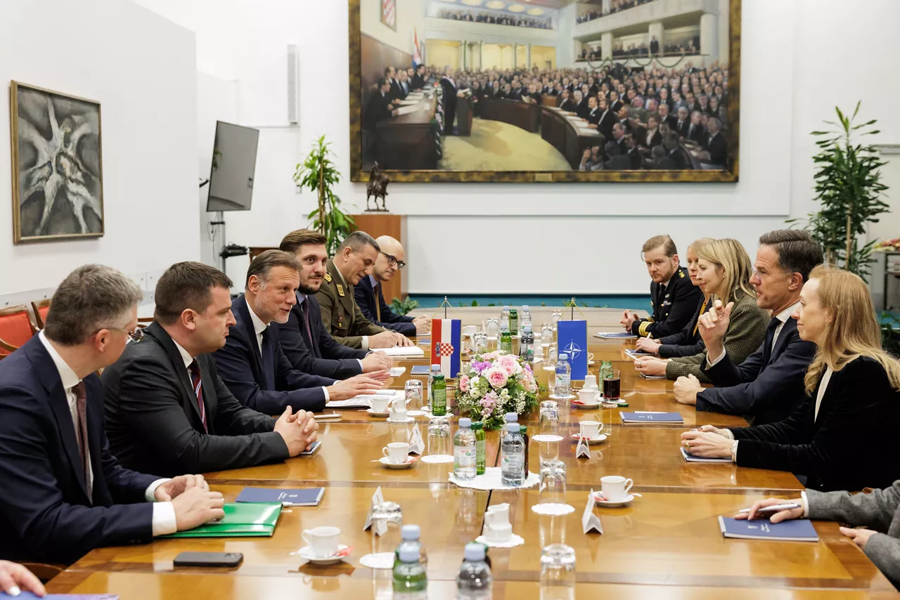NATO Secretary General Mark Rutte meets with Gordan Jandroković, Speaker of Parliament of Croatia