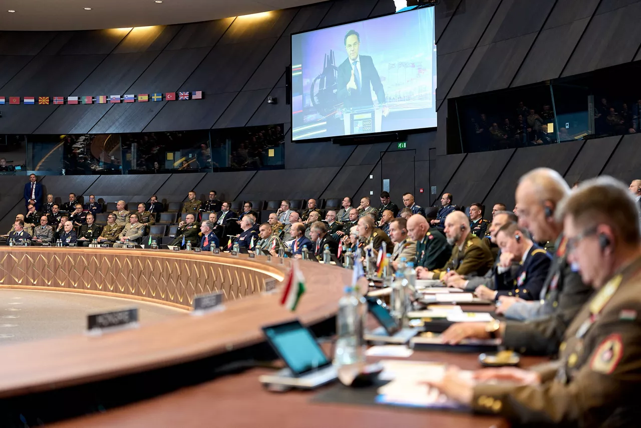 Allied Chiefs of Defence during the video message from the NATO Secretary General Mark Rutte