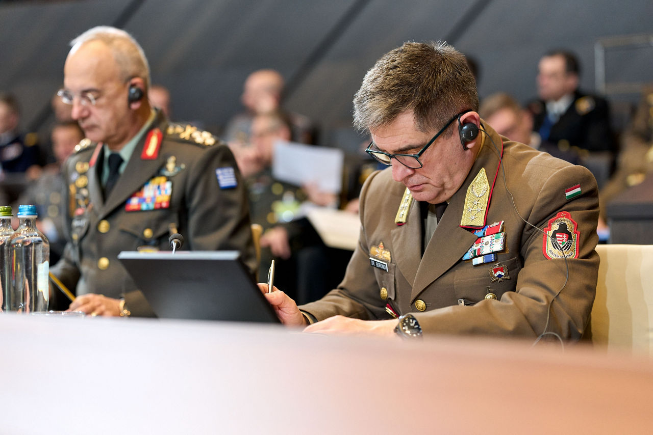 Left to Right - The Chief of Defence of Greece, General Dimitrios Choupis and the Chief of Defence of Hungary, General Gábor Böröndi
