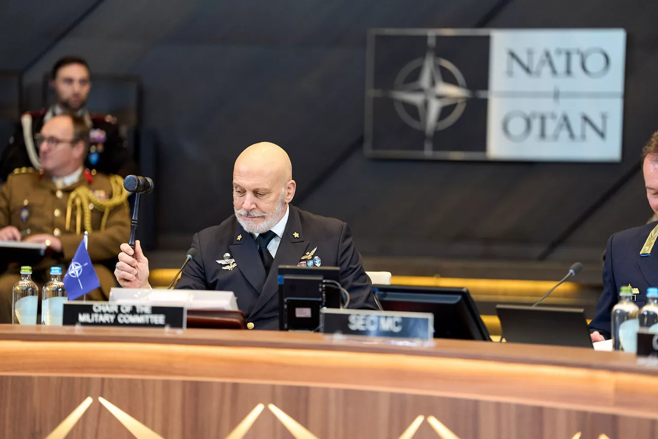 The Chair of the NATO Military Committee (CMC), Admiral Giuseppe Cavo Dragone