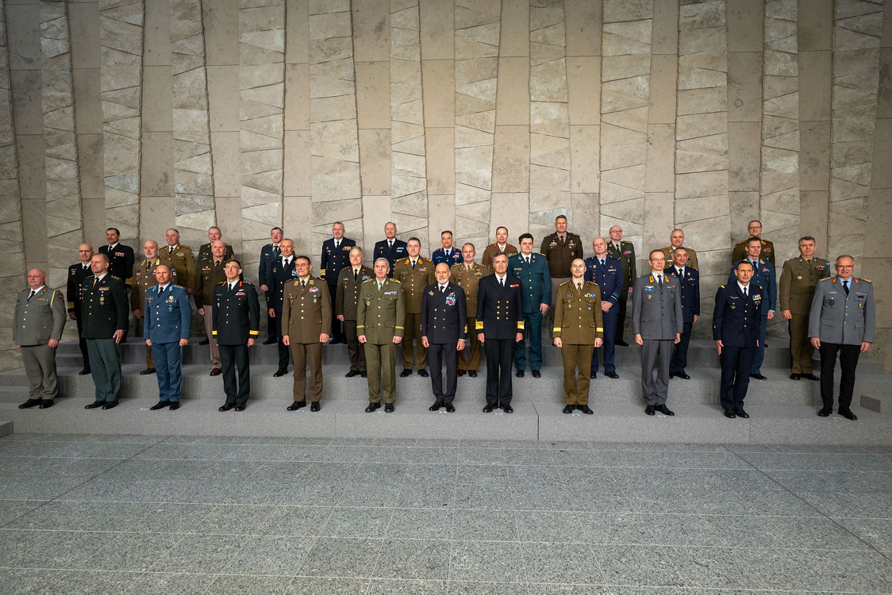 Family Photo of Allied Military Representatives