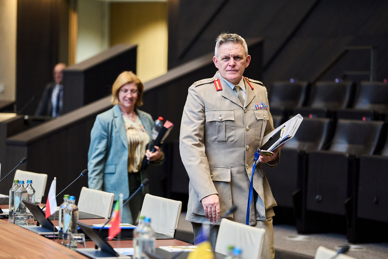 Left to Right - The Director Security Policy, Carmen Romero, and the Director Operations and Planning, Major General Mark Pullan