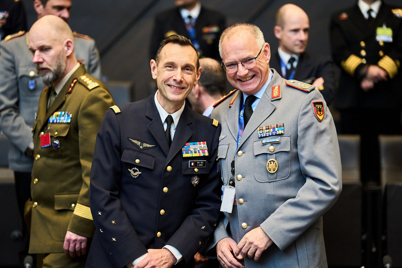 The Military Representative of France, Lieutenant General Cyril Carcy, and the Military Representative of Germany, Lieutenant General Wolfgang Wien