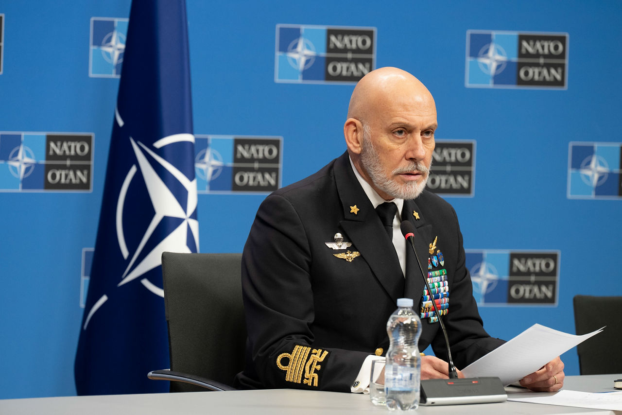 The Chair of the NATO Military Committee (CMC), Admiral Giuseppe Cavo Dragone