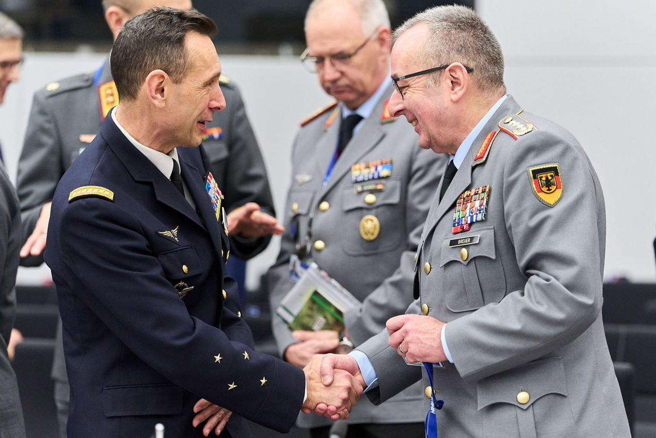 Left to Right - The Chief of Defence of France, General Fabien Mandon, and the Chief of Defence of Germany, General Carsten Breuer